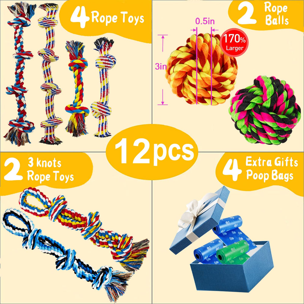 LosFong heavy-duty cotton rope toy ready for tug and fetch in outdoor play