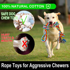 LosFong safe non-toxic cotton rope promotes safe chewing and easy cleaning