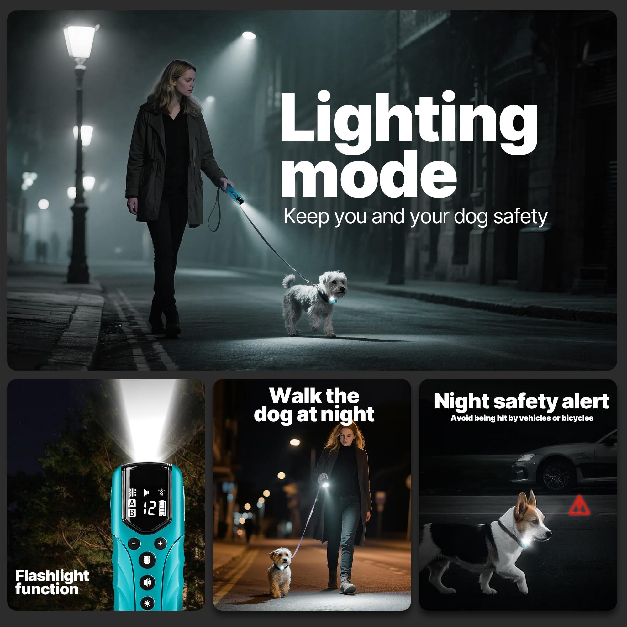 LOSULF dual-channel design lets you train two dogs at once.