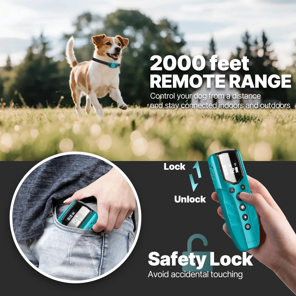 LOSULF remote safety lock prevents accidental activation during walks.