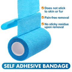 LotFancy vet wrap close-up demonstrates self-adhesive stretch