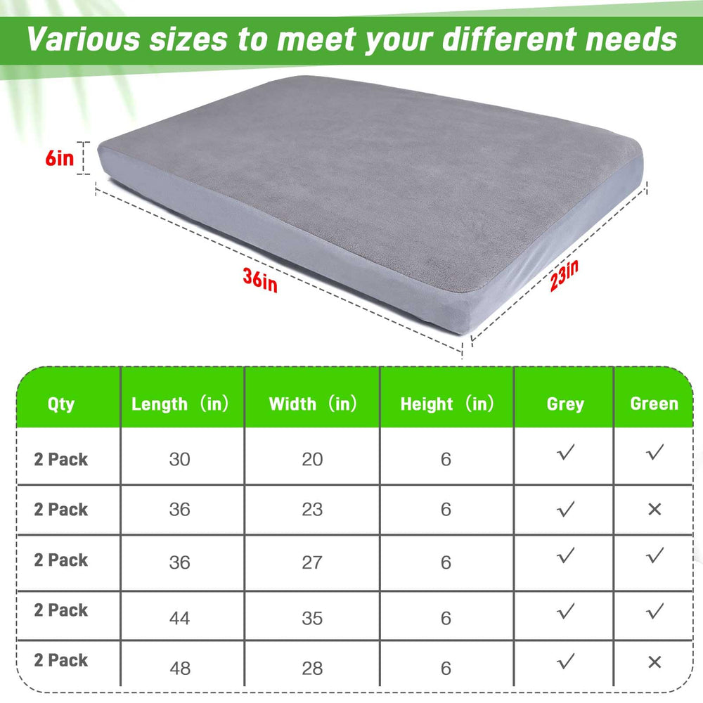 LotuFlor 2-pack 36x23 waterproof covers fit most dog beds.