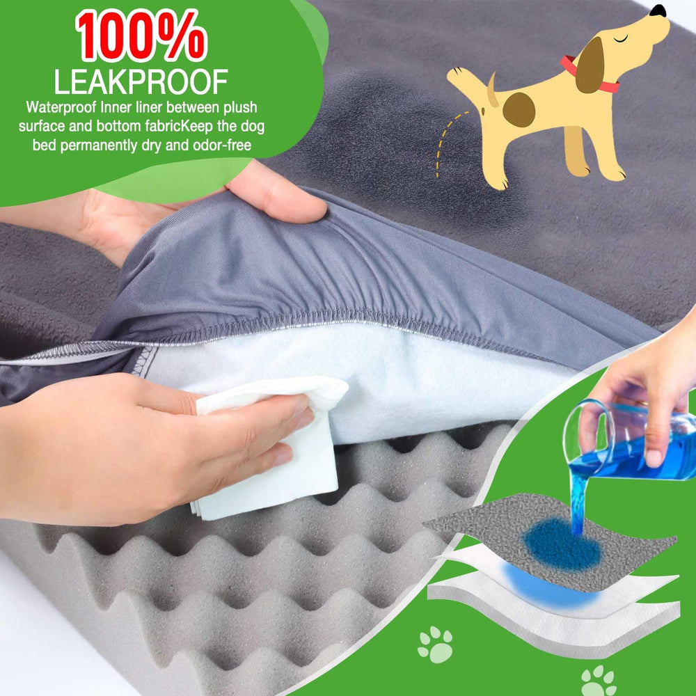 LotuFlor dog bed cover elastic band design for a snug, secure fit.