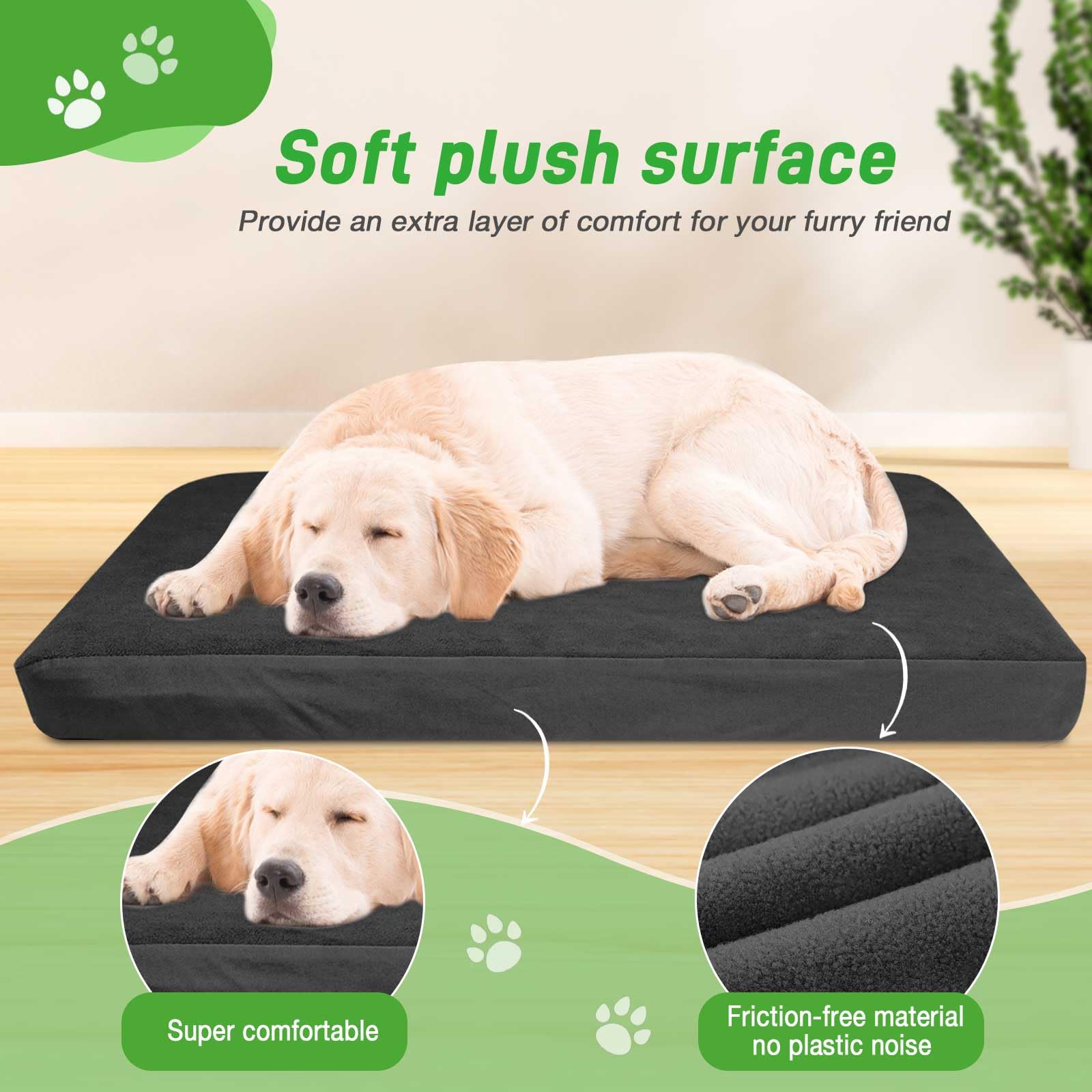 LotuFlor soft fleece dog bed cover adds cozy comfort.