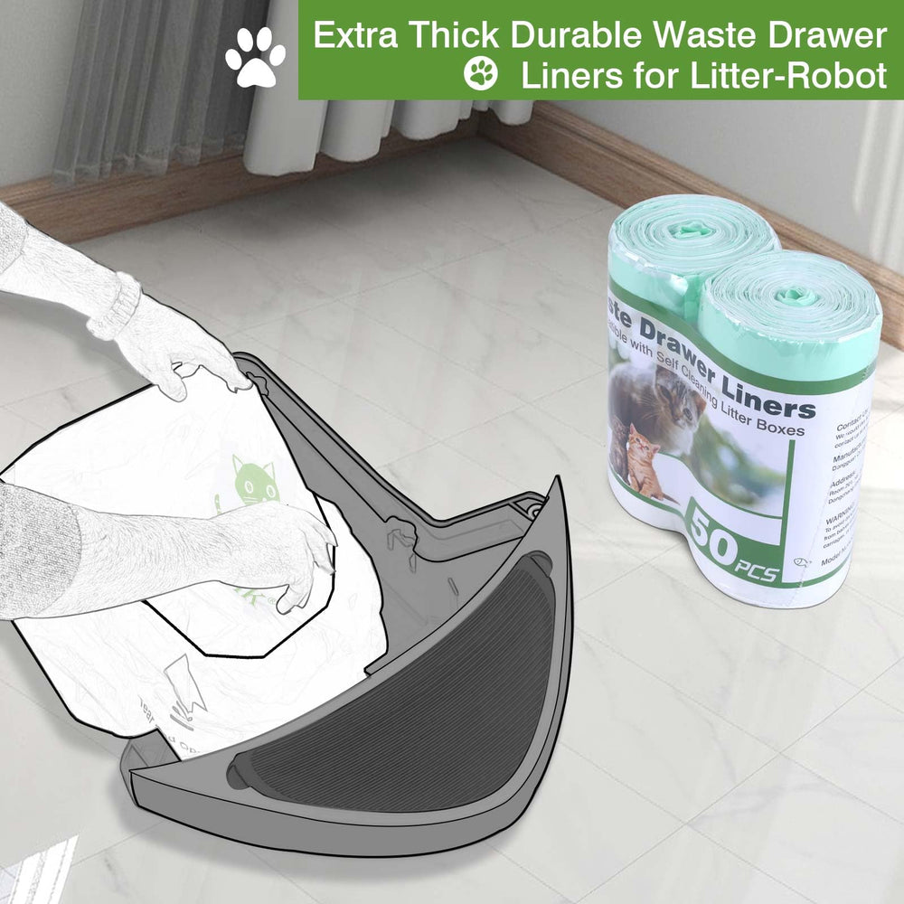 LotuFlor odor-control liners help keep the litter area fresher between changes.