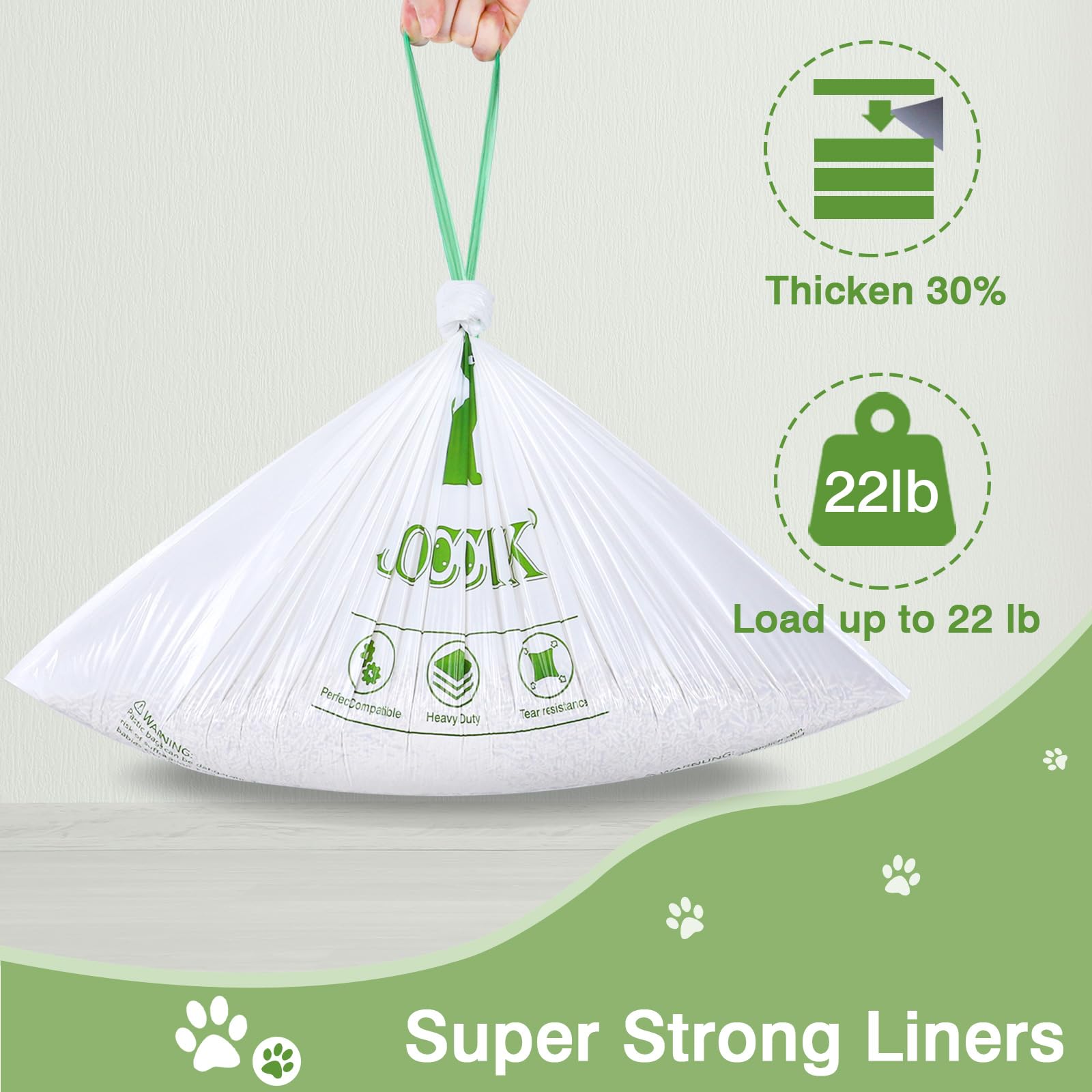 LotuFlor robot-compatible liners fit automatic litter boxes for hands-free use.