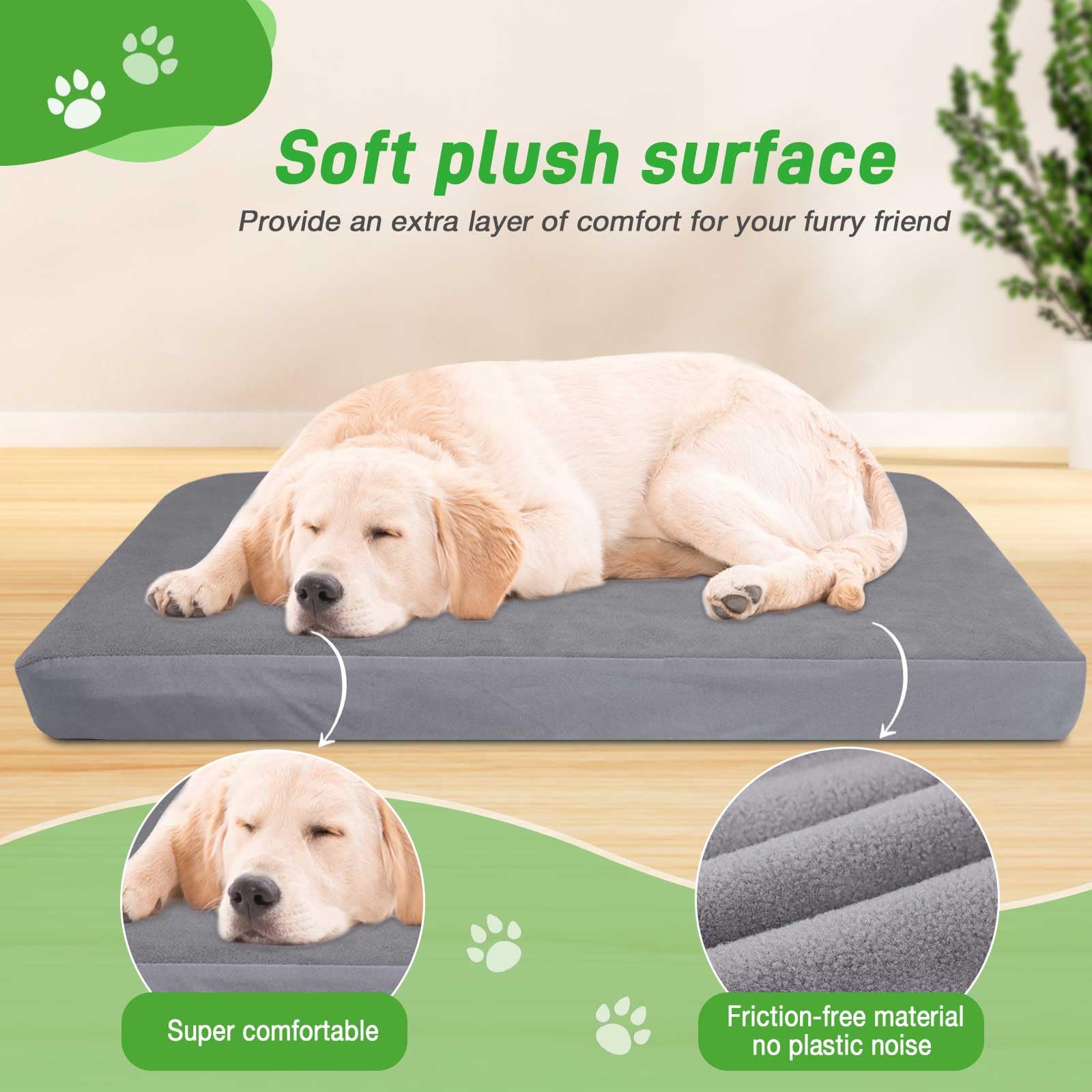 LotuFlor soft fleece interior dog bed cover delivering cozy comfort.