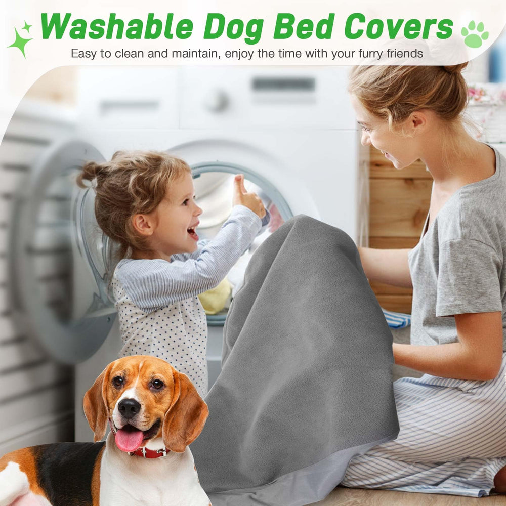 LotuFlor two-count pack of dog bed covers for multiple beds.