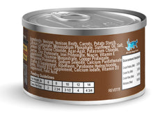 Lotus Just Juicy Venison Stew 24-pack case view, convenient bulk for feeding.