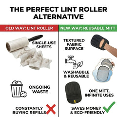 Glide over car seats to lift pet hair without waste.