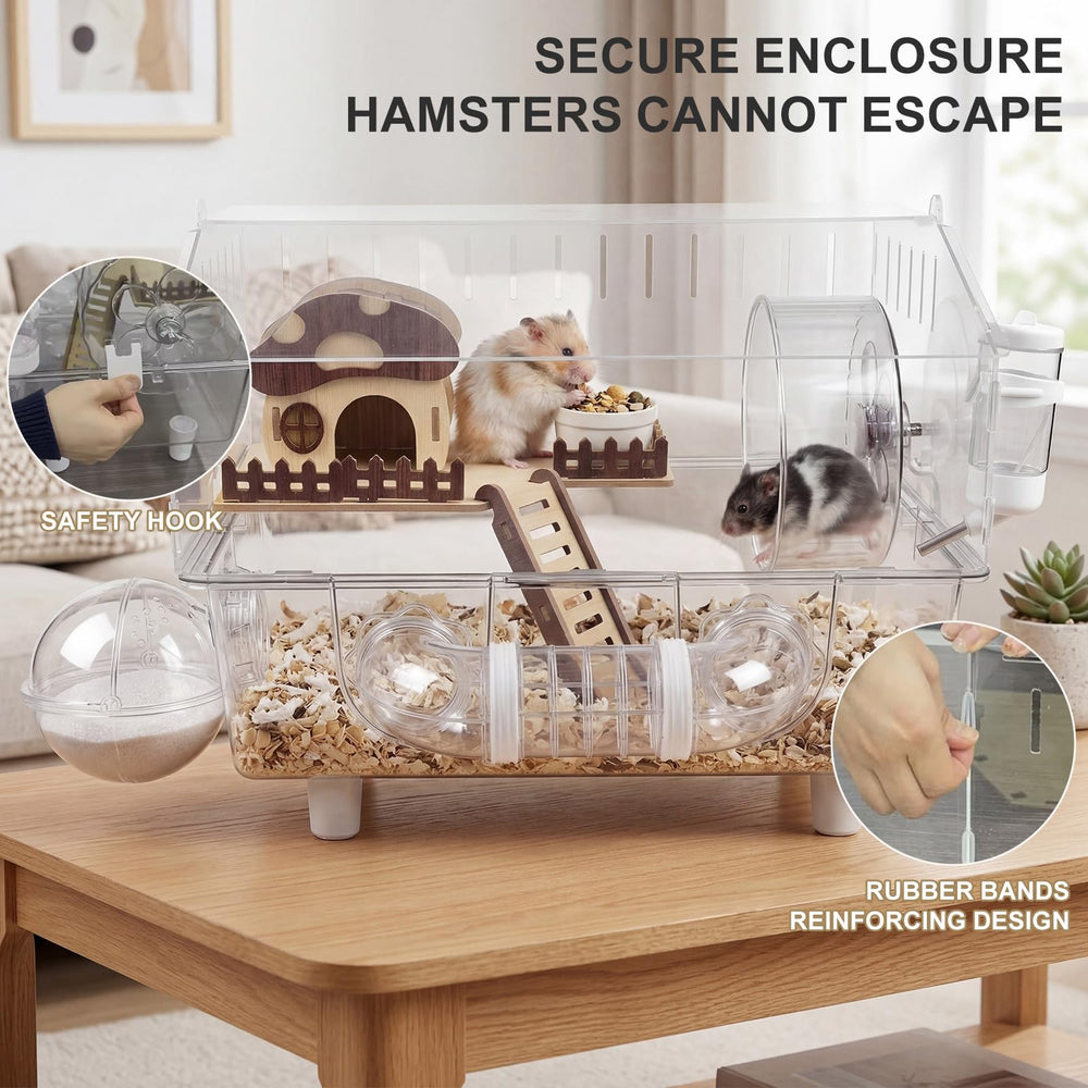 Loungewave 2-tier hamster cage provides extra space for exploration