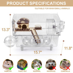 Loungewave hamster cage accessories pack includes setup and enrichment items