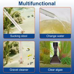 Lounginglife siphon water pump supports gravity-fed water changes.