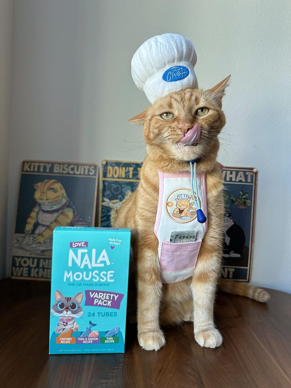 LOVE, NALA 24-pack carton display implies convenient bulk feeding option