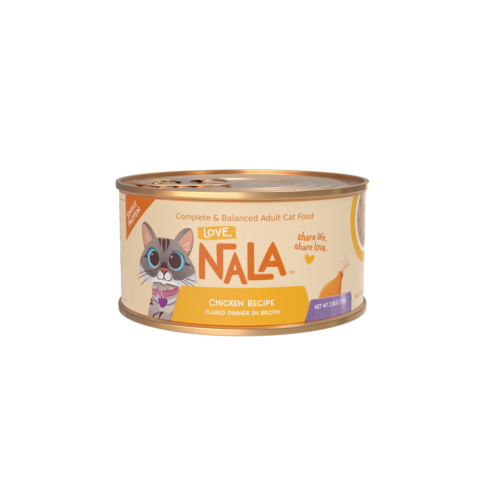 LOVE, NALA chicken-first protein source for a simple, palatable feline meal