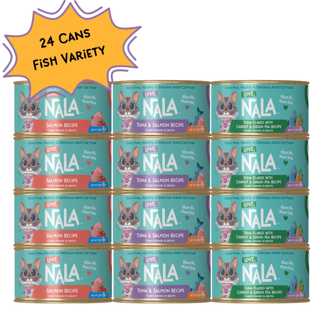 LOVE, NALA variety pack close-up meat chunks showcasing high-quality protein and moisture
