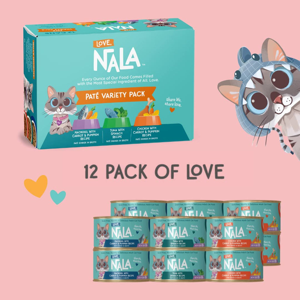 LOVE NALA mackerel pate ingredients closeup showcases omega-3 and hydration benefits.