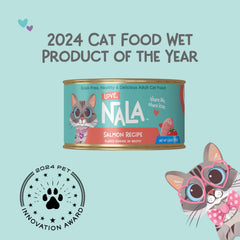 LOVE, NALA flaked salmon in broth close-up illustrates lean protein for vitality.