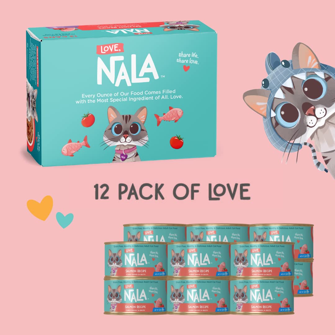 LOVE, NALA twelve-pack display demonstrates convenient daily feeding.