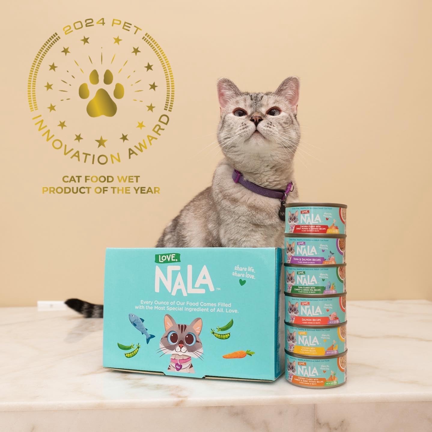 LOVE, NALA visible carrots and peas add natural texture and nutrition.
