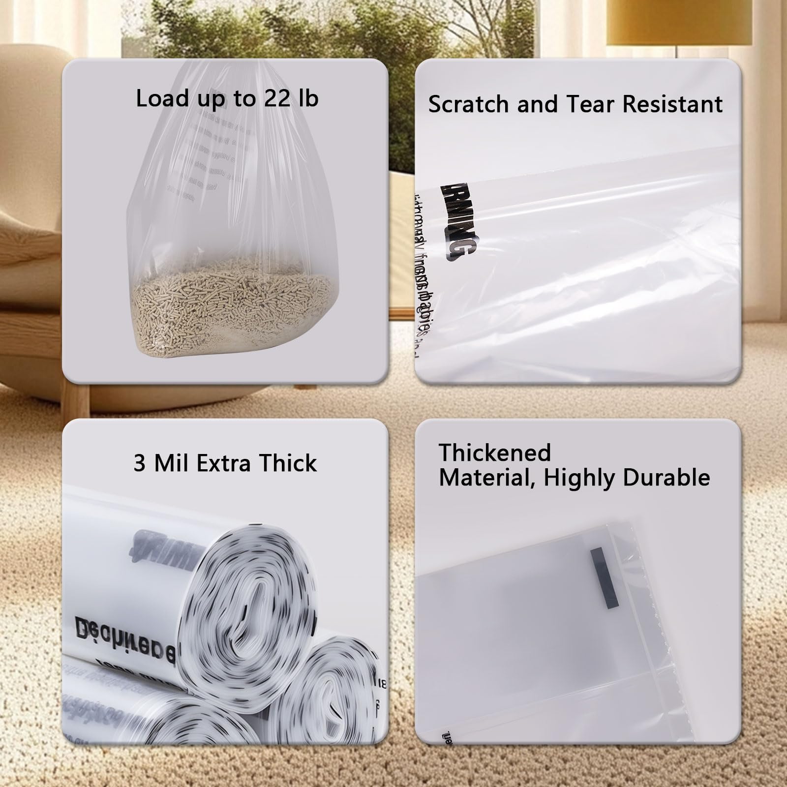 Loveishere perforated tear-lines enable easy separation during cleanup.