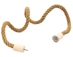 Lovely Little Flyers bird rope perch 4 ft brown, bendable for parrot climbing and play.