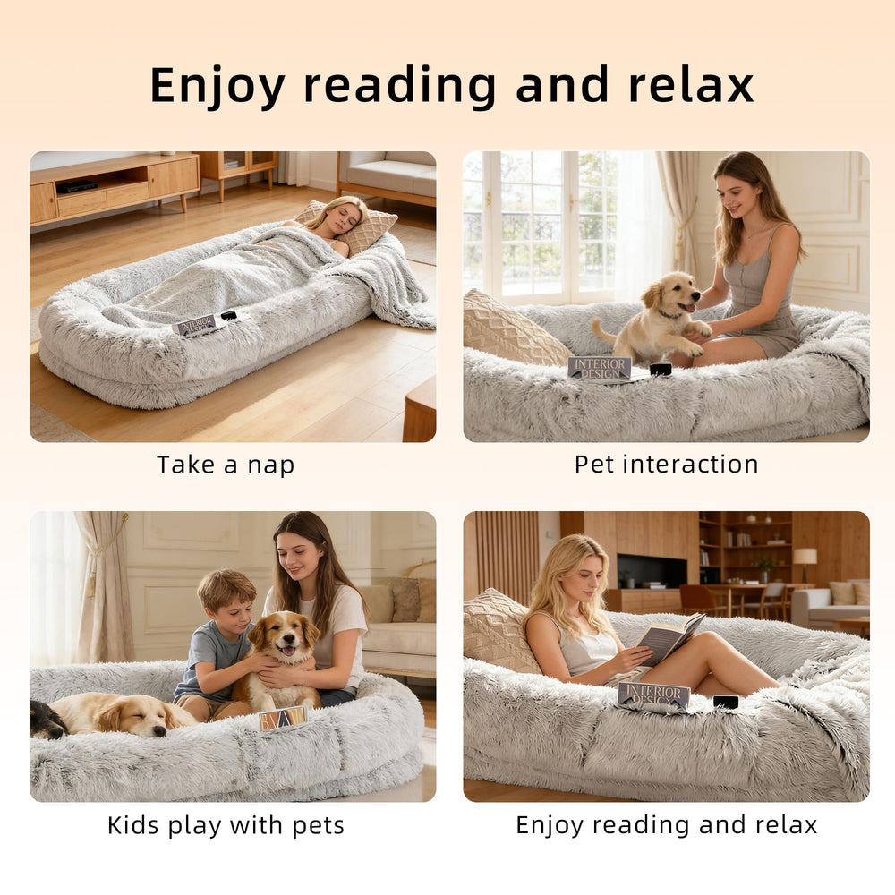 LOVEPals Human Dog Bed leak protection helps keep the space cleaner.