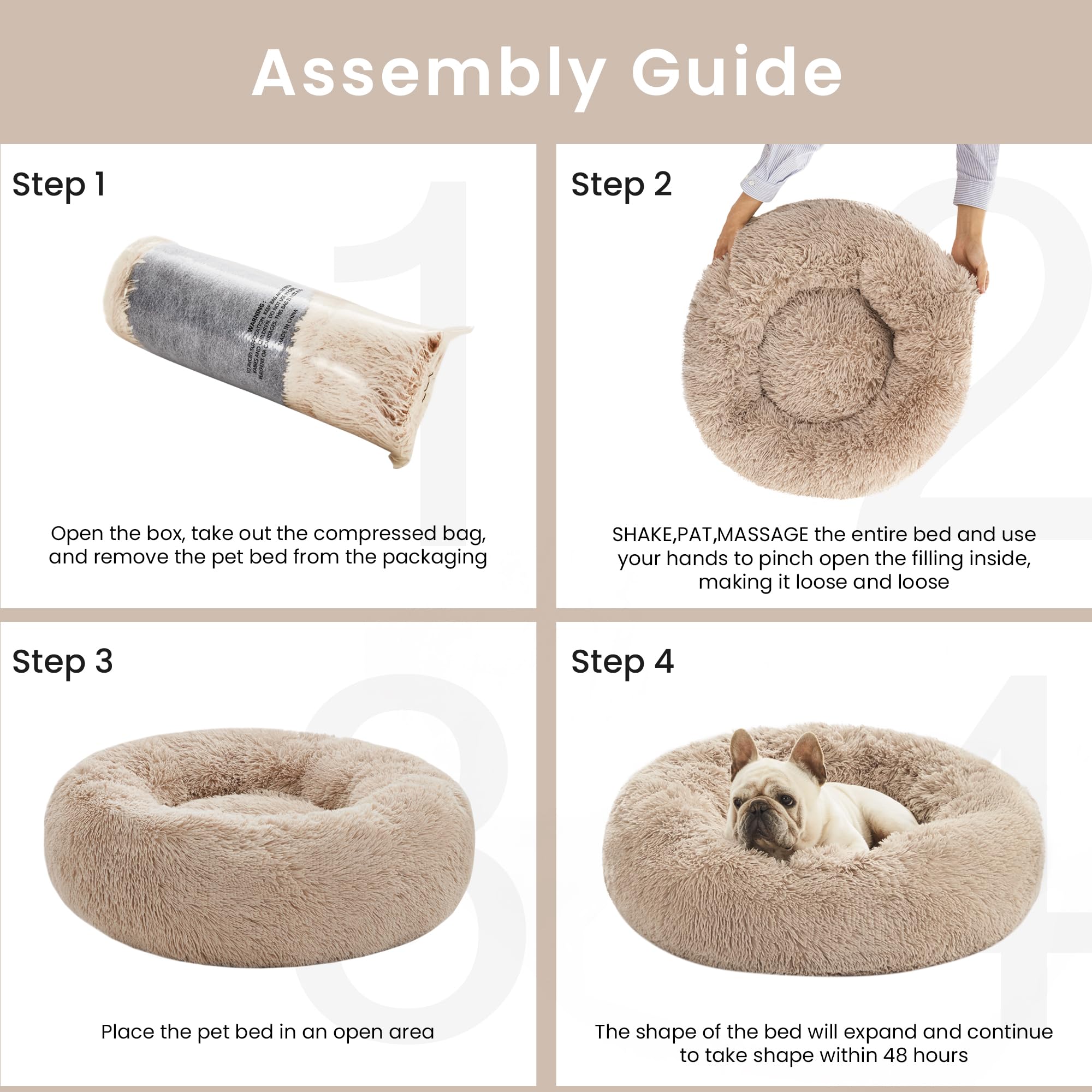 Love's cabin machine-washable pet bed for easy cleaning.