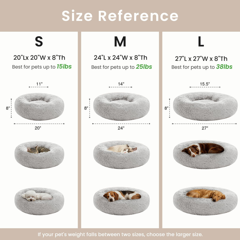 Love's cabin anti-anxiety donut bed creates safe enclosed space.