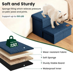 Love's cabin dog stairs 13-inch height supports pets up to 150 lbs