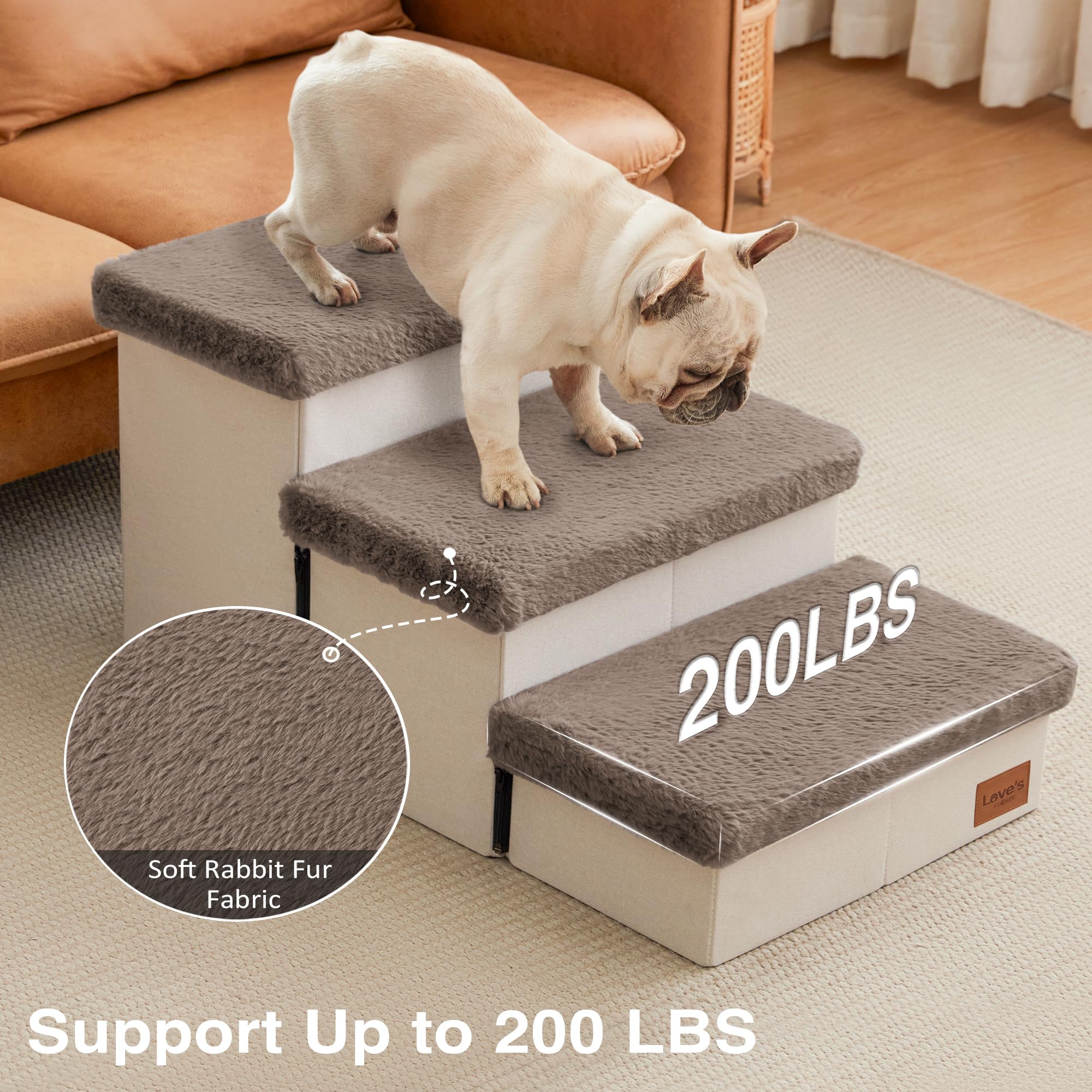 Love's cabin dog stairs assembly video guides quick setup.