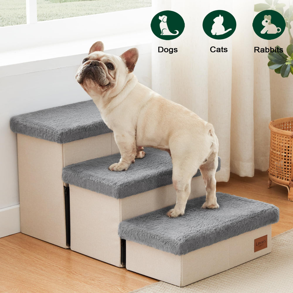 Love's cabin dog stairs come with quick assembly guidance for setup