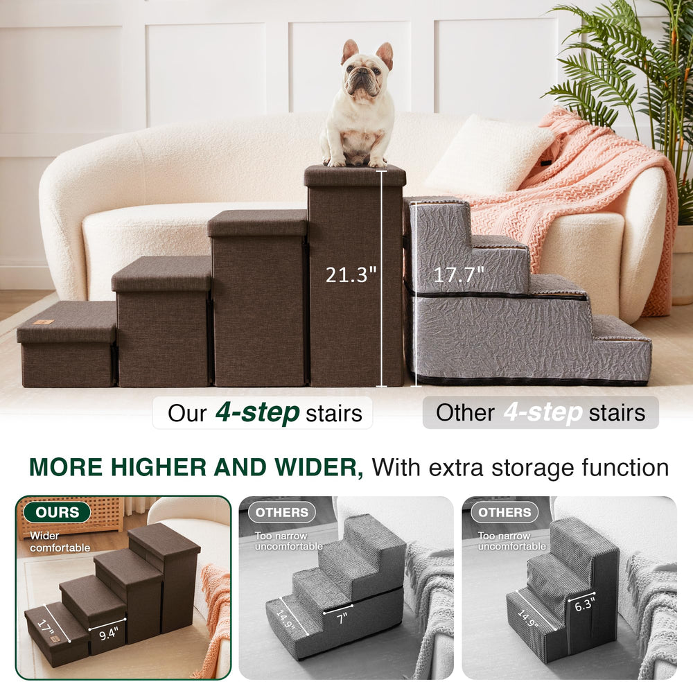 Love's cabin dog stairs coffee edition show non-slip bottom stability