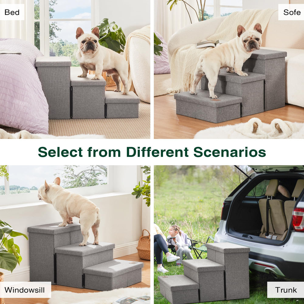 Love's cabin compact folding dog stairs for easy storage