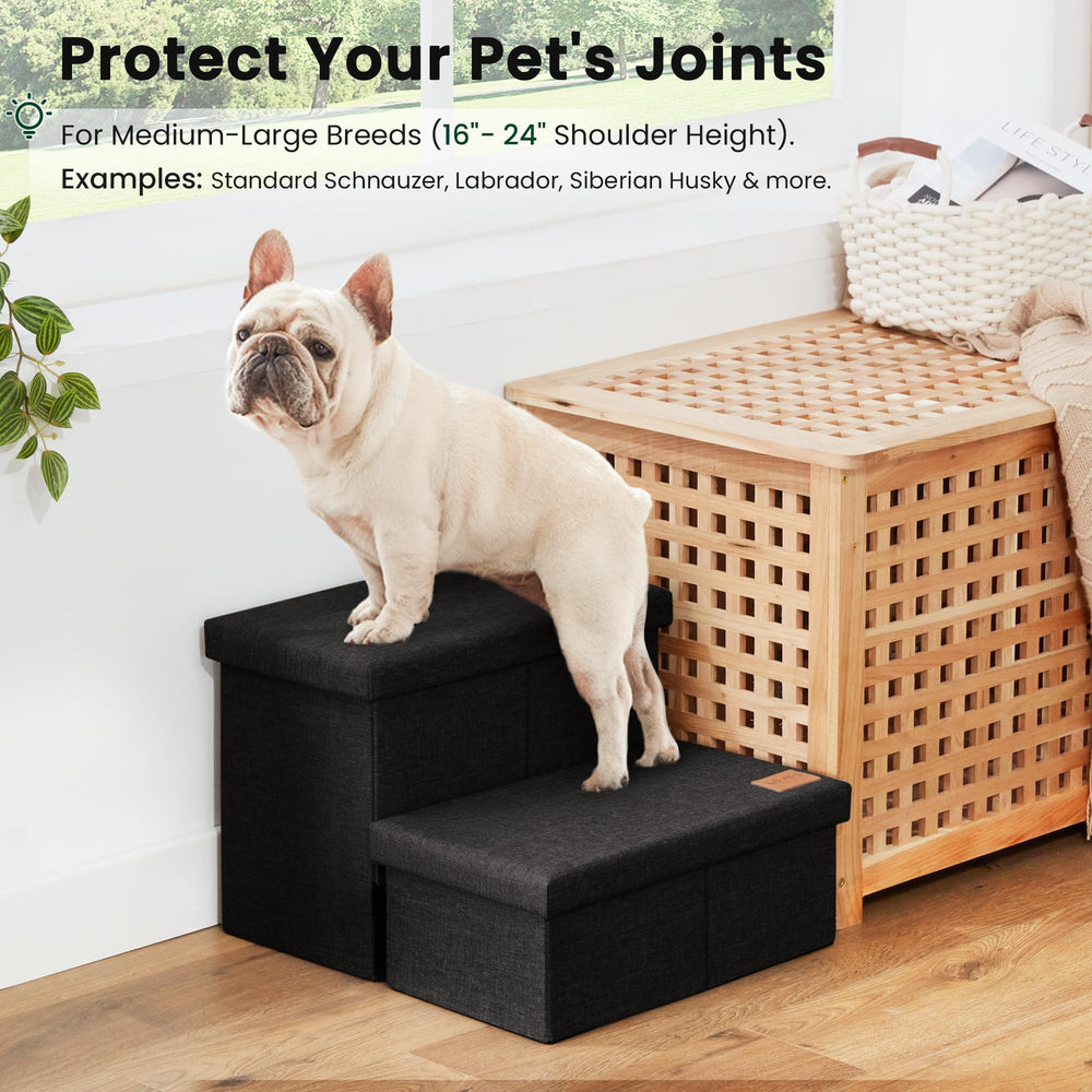 Durable fabric and sponge core cushion paws during use.