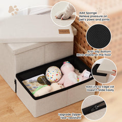 Love's cabin dog stairs foldable design for compact storage