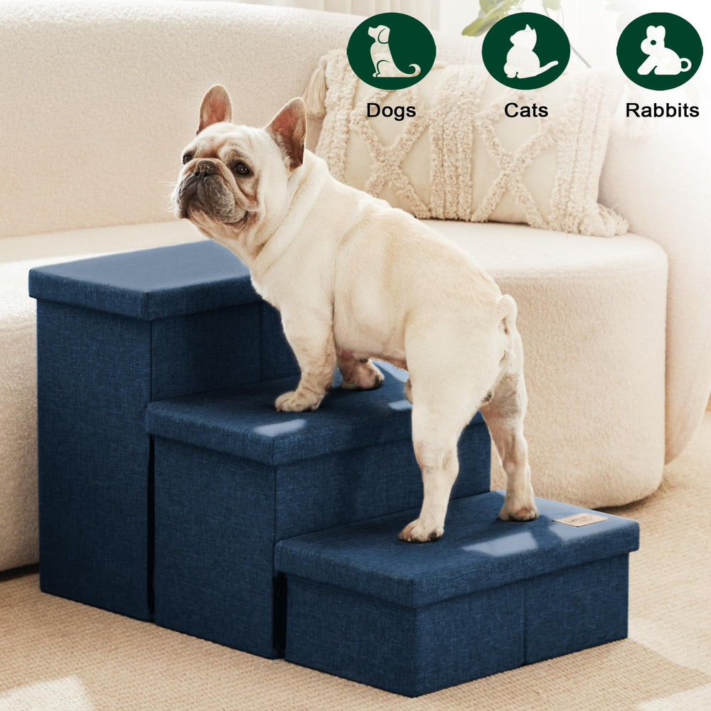 Love's cabin steps fit against up to 20-inch high beds.