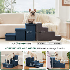 Love's cabin navy blue fabric with non-slip base supports up to 200 lbs.