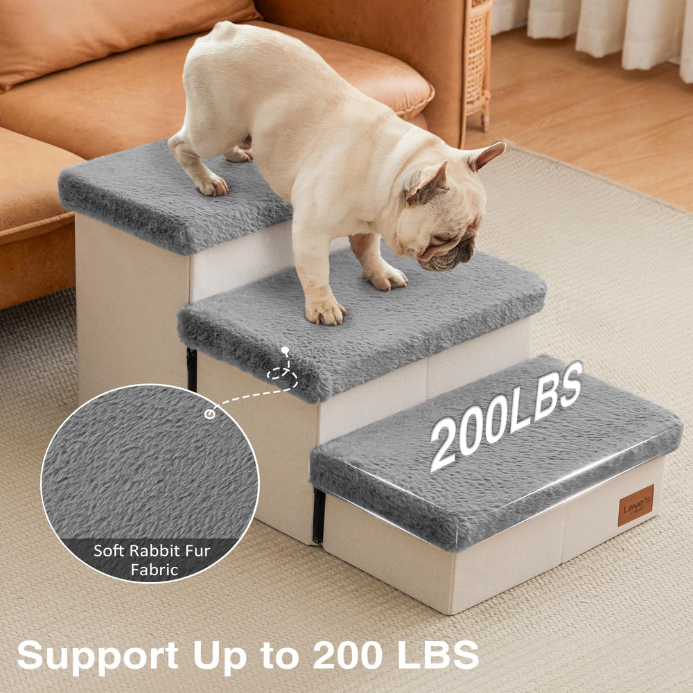 Love's cabin dog stairs include a non-slip bottom for safety