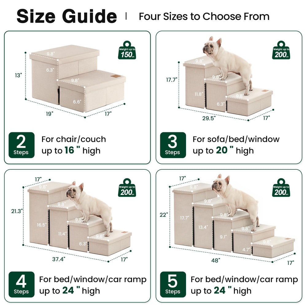 Love's cabin dog stairs non-slip bottom keeps steps steady