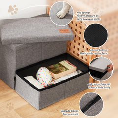 Love's cabin dog stairs non-slip bottom ensures stable climbs.