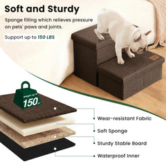 Love's cabin dog stairs storage compartments keep gear organized