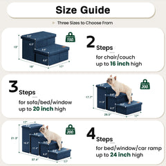 Love's cabin dog stairs storage underneath with three compartments for pet essentials
