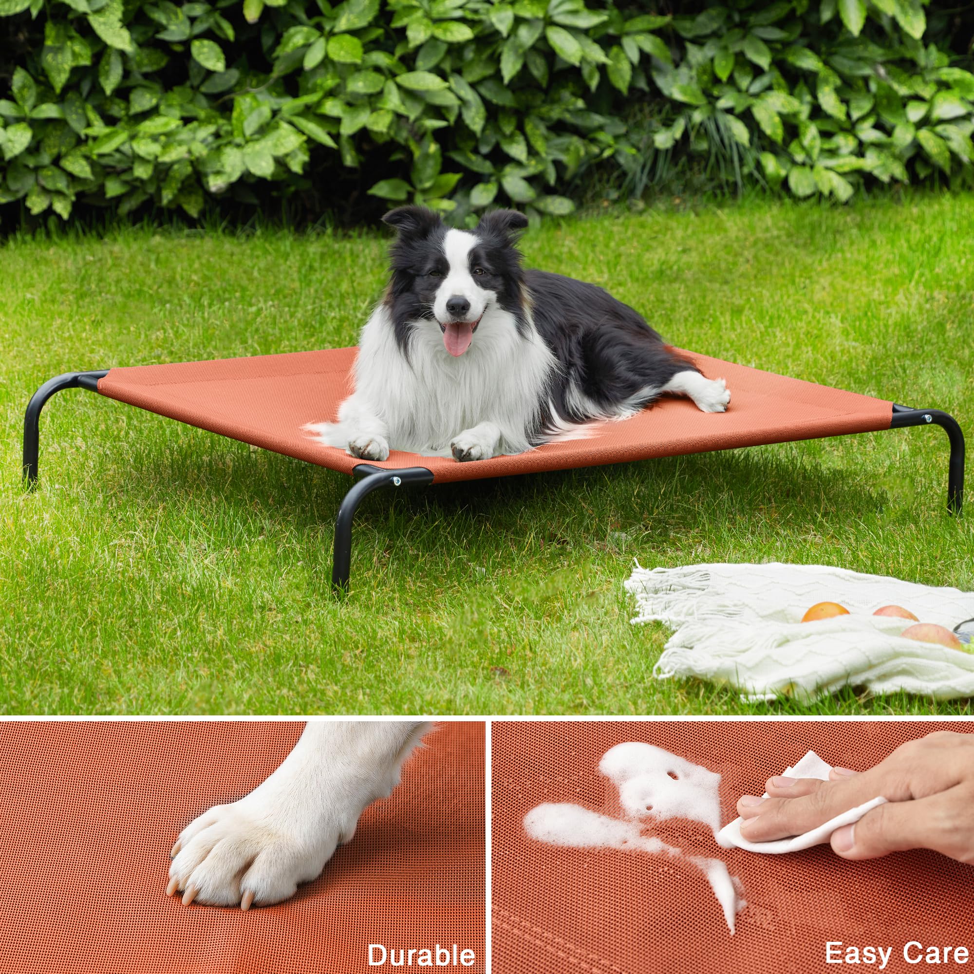 Love's cabin sturdy elevated frame designed for indoor and outdoor use.