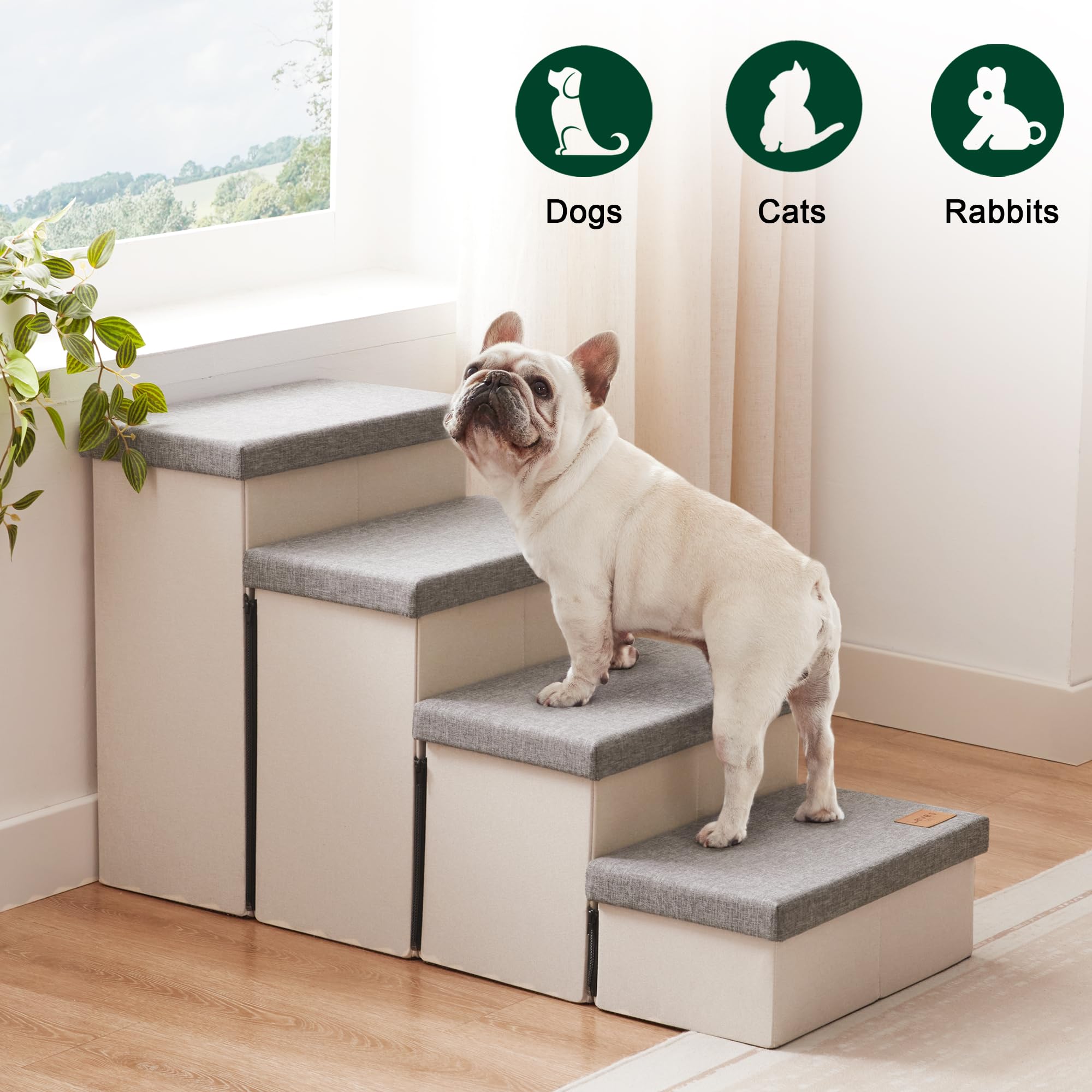 Love's cabin storage stairs in living room demonstrate multi-scene usage.