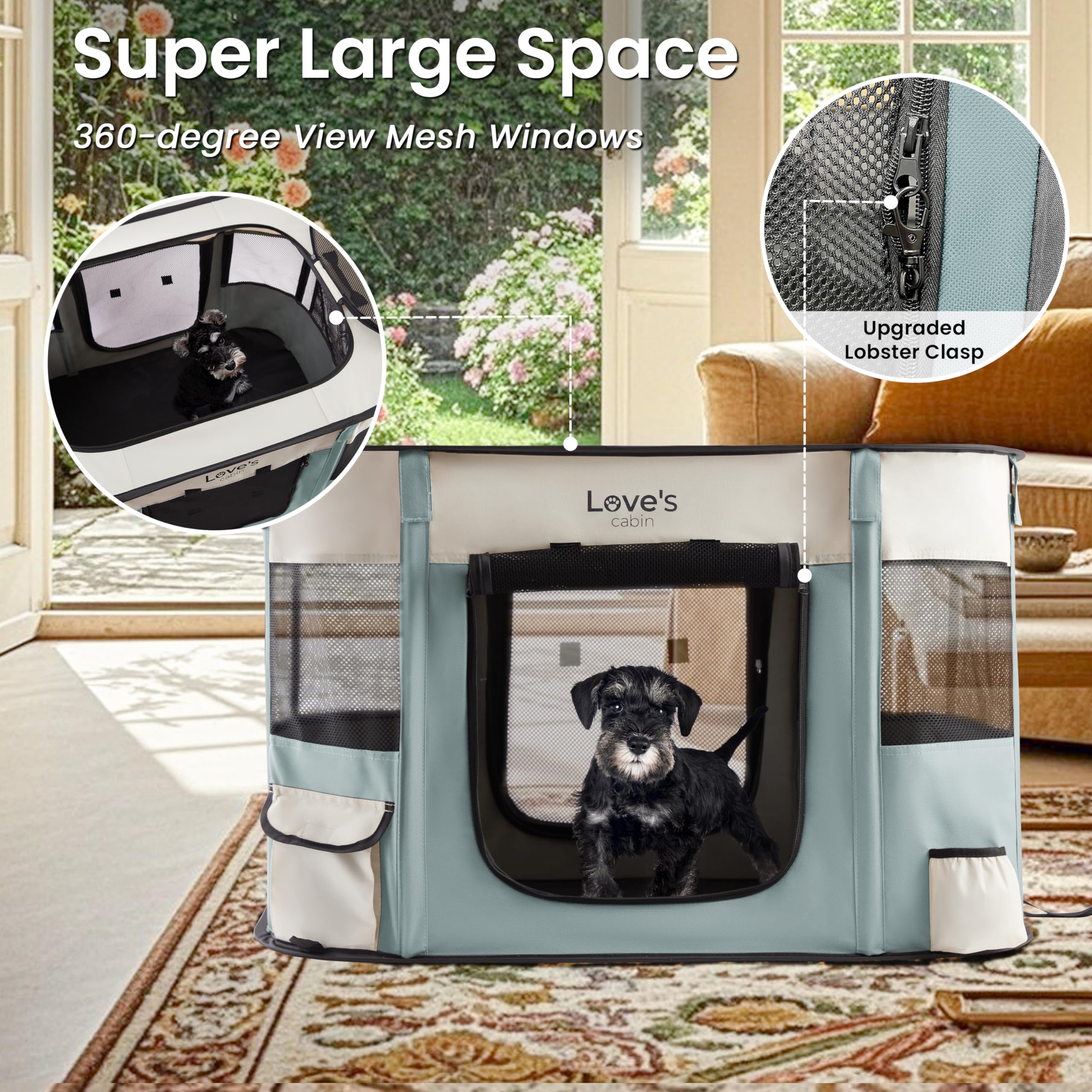 Love's cabin medium-size dimensions fit pets up to 25 lbs.