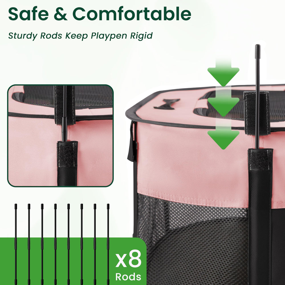 Love's cabin pink playpen adapts to outdoor adventures