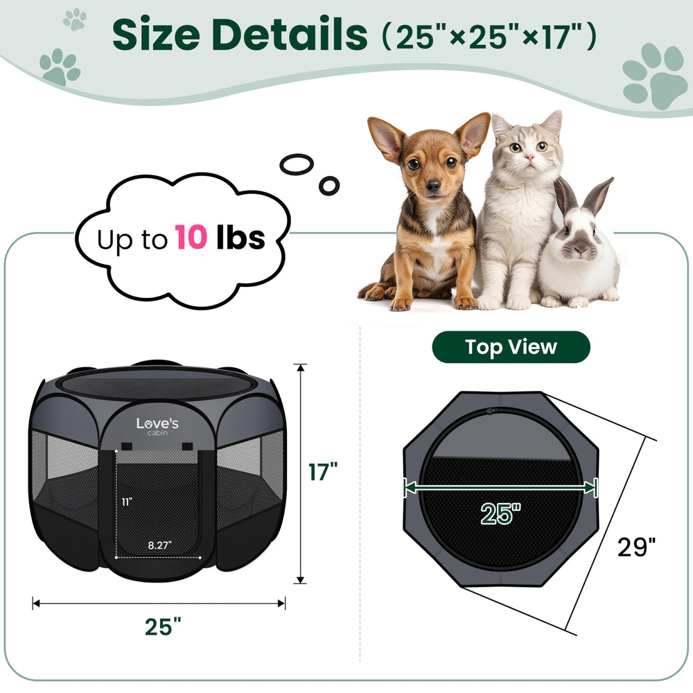 Love's Cabin portable carrying case for quick setup and transport.