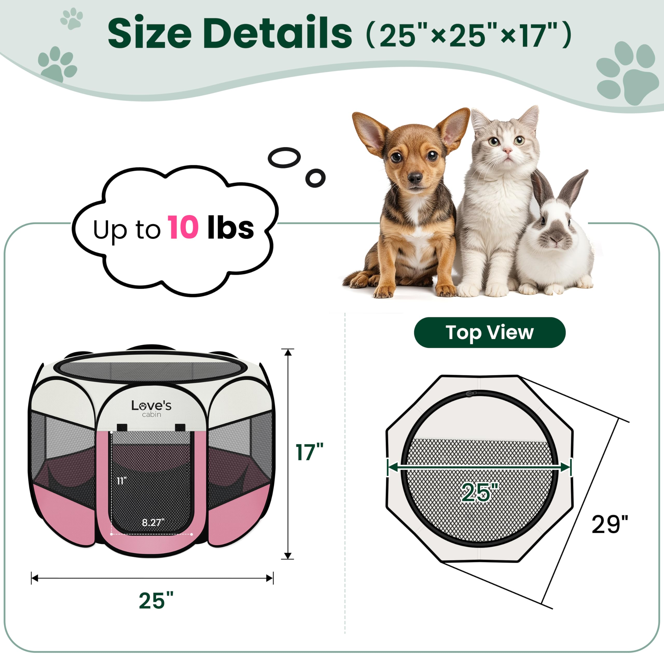 Love's cabin portable kennel with carrying case makes transport effortless.