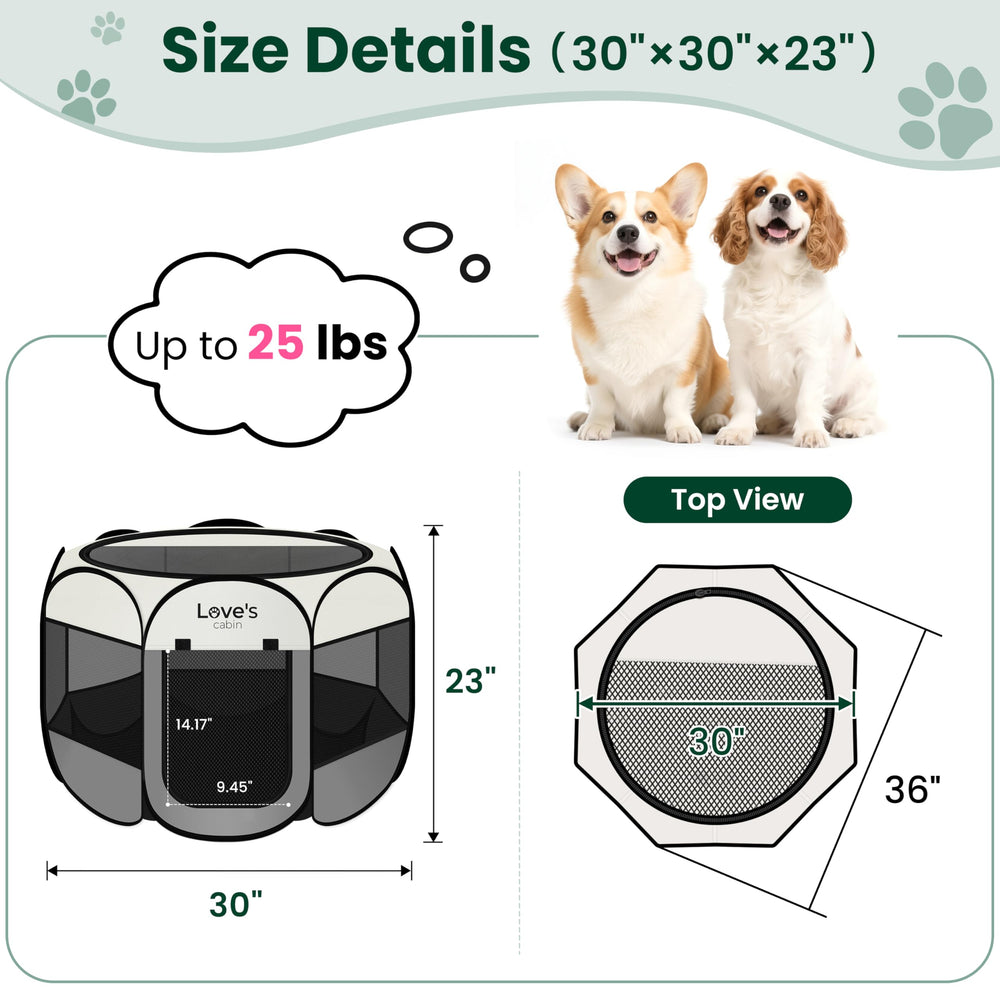 Love's cabin playpen with removable zipper top for indoor shade